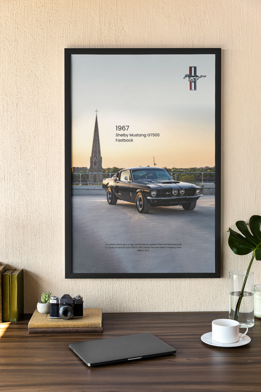 1967 Shelby Mustang GT 500 Car Wall Poster 24x36 Ford Muscle Copo Elenore garage - PosterFire.com