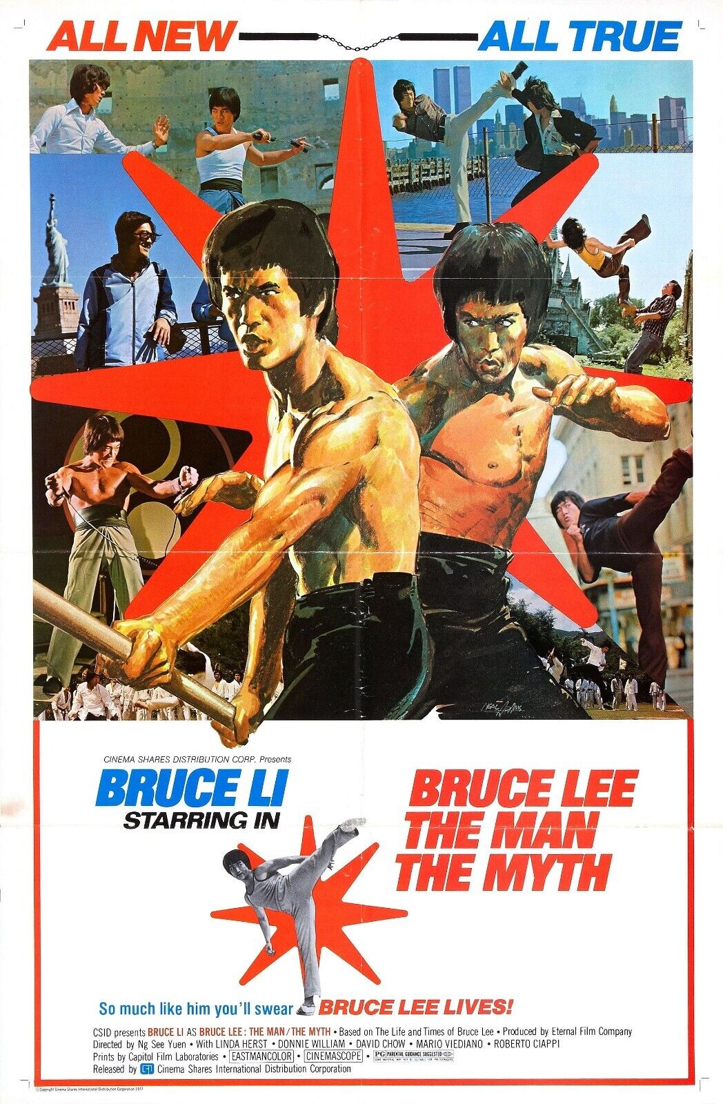 Bruce Lee The Man, The Myth Movie Poster - Martial Arts Legend Collectible - PosterFire.com