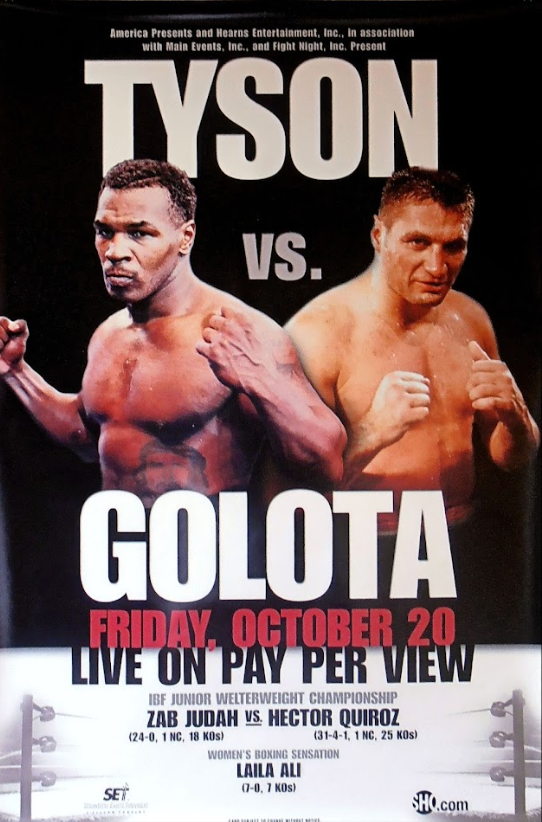 Tyson vs Golota Poster 24x36 - Heavyweight Clash, Tyson's Fury vs Golota's Defia - PosterFire.com