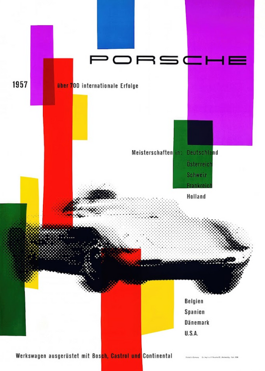 1957 Car Racing Poster 24x36 – Vintage Motorsport Art, Classic Racing Event Deco - PosterFire.com