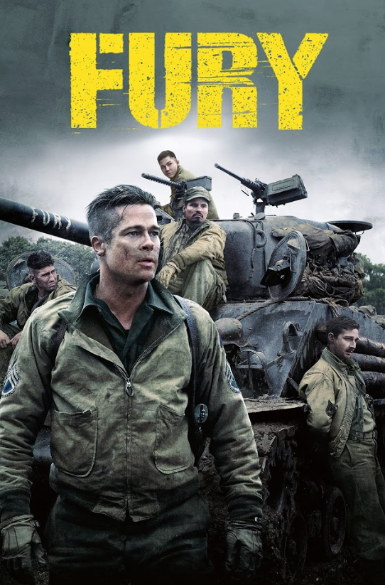 Fury 2014 Movie Poster 24x36 | WWII Action Drama | Brad Pitt, Tank Warfare Epic - PosterFire.com