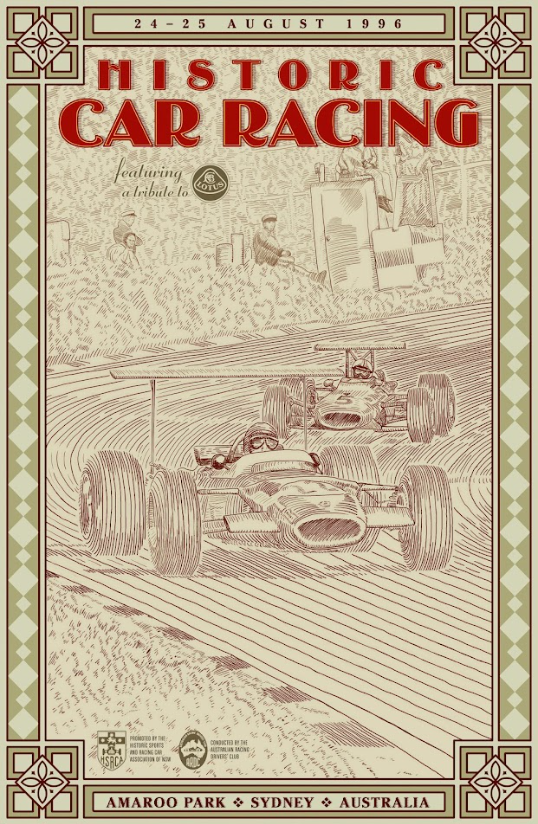 Historic Car Racing Poster - Classic Motorsport Event, Iconic Racing Design