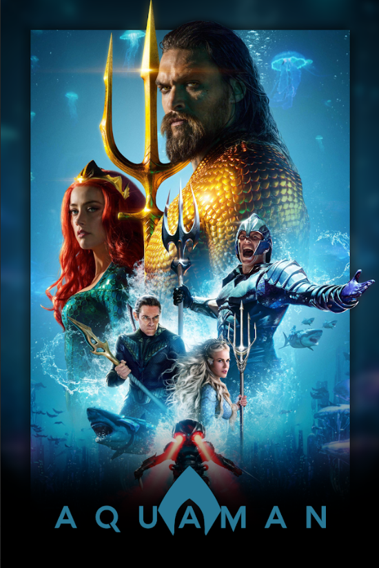 Aquaman (2018) Movie Poster - 24x36 | Jason Momoa | DC Superhero | Action Film - PosterFire.com