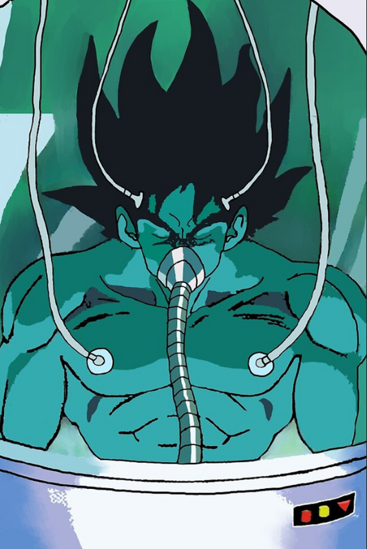 Dragon Ball Z Goku in Healing Tank Poster 24x36 – Iconic Anime Art, Saiyan Warri - PosterFire.com