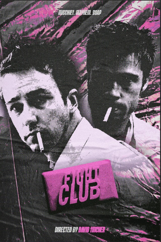 1999 Fight Club Poster 24x36 | Mind-Bending Thriller | Brad Pitt Edward Norton