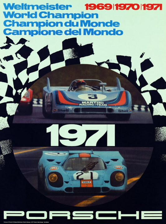 1971 Car Racing Poster 24x36 – Vintage Motorsport Art, Classic Racing Event Deco - PosterFire.com