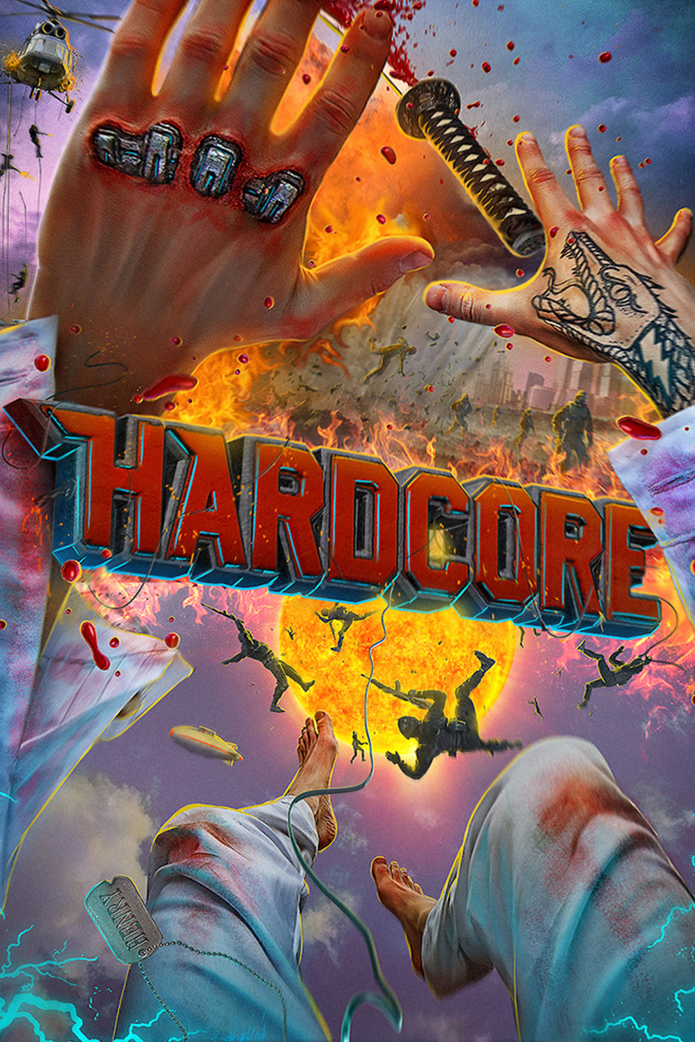 Hardcore Henry (2015) Poster 24x36 - First-Person Action - Sci-Fi Thriller - PosterFire.com