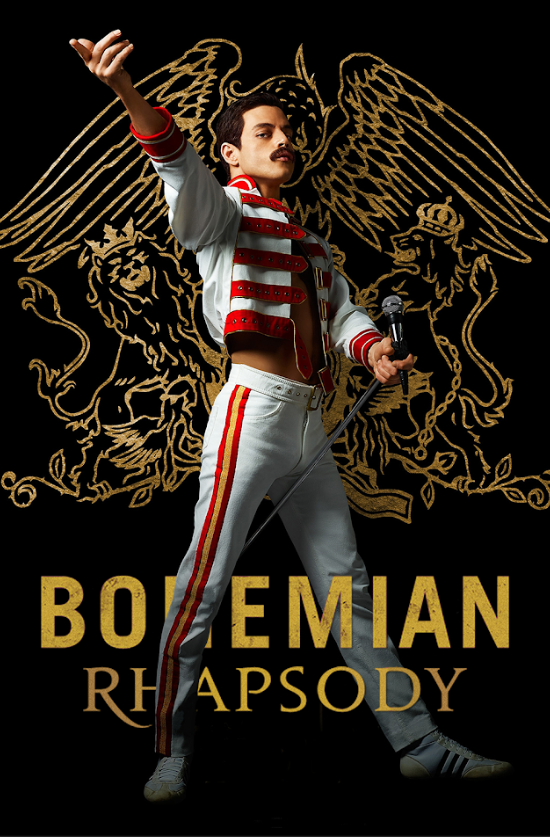 Bohemian Rhapsody (2018) 24x36 Poster Queen Band Freddie Mercury Drama Retro Art