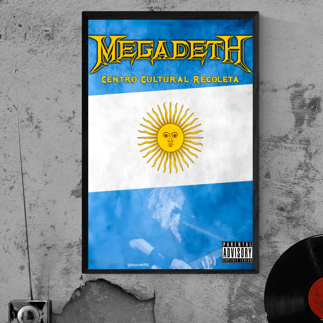 Megadeth Live at Centro Cultural Recoleta Vintage Concert Poster - PosterFire.com