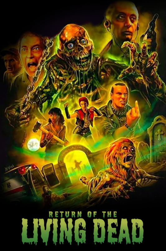 The Return of the Living Dead 1985 Movie Poster 24x36 Horror Comedy Zombie Class