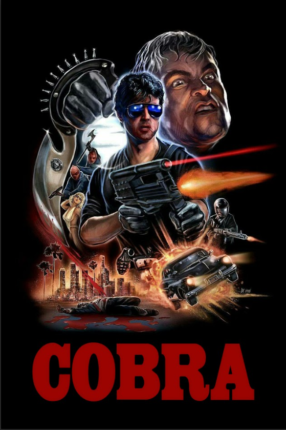 Cobra 1986 Poster 24x36 - Sylvester Stallone, Action Crime Thriller Classic - PosterFire.com