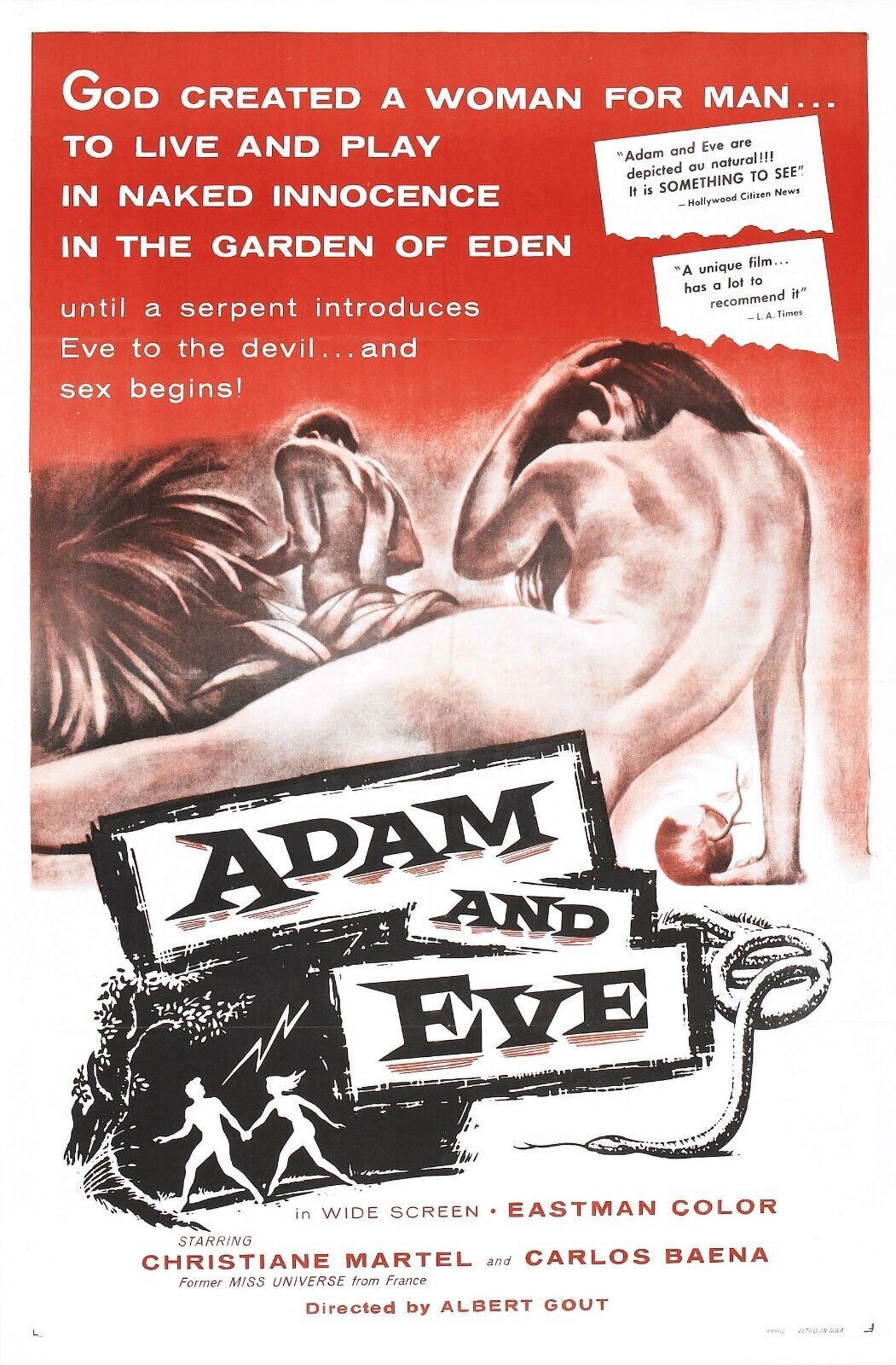 Adam and Eve Movie Poster - Vintage Comedy Collectible Art Print - PosterFire.com