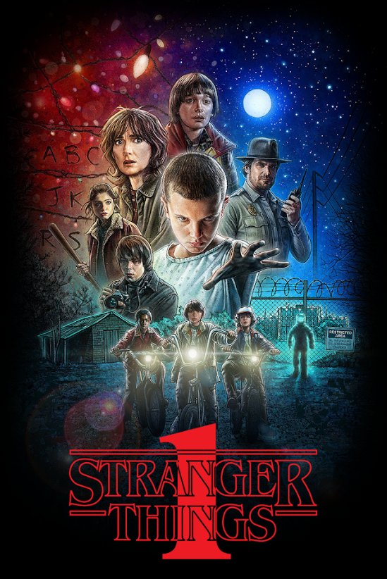 Stranger Things Season 1 (2016) 24x36 Poster Sci-Fi Horror Mystery Art - PosterFire.com