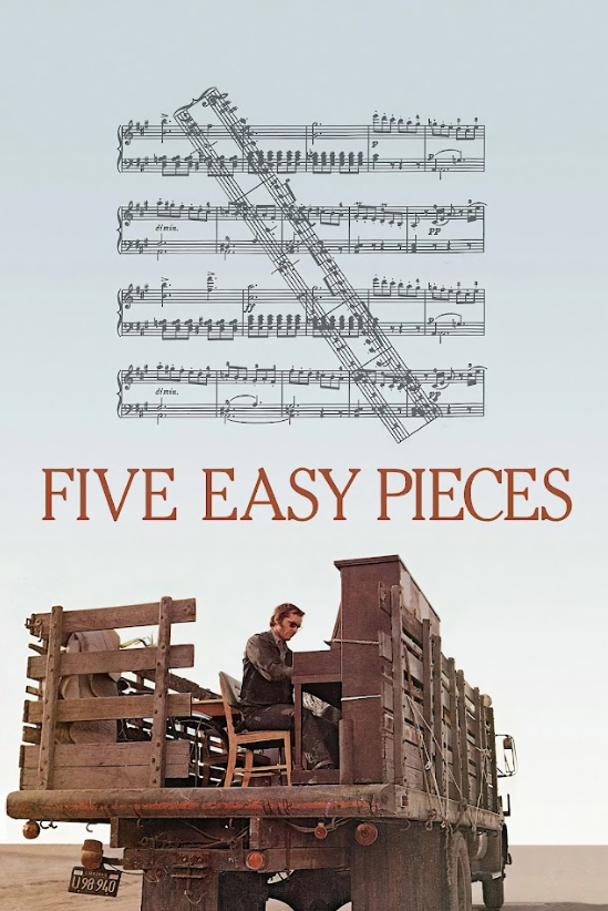 Five Easy Pieces (1970) 24x36 Movie Poster, Jack Nicholson, Rare Drama Classic