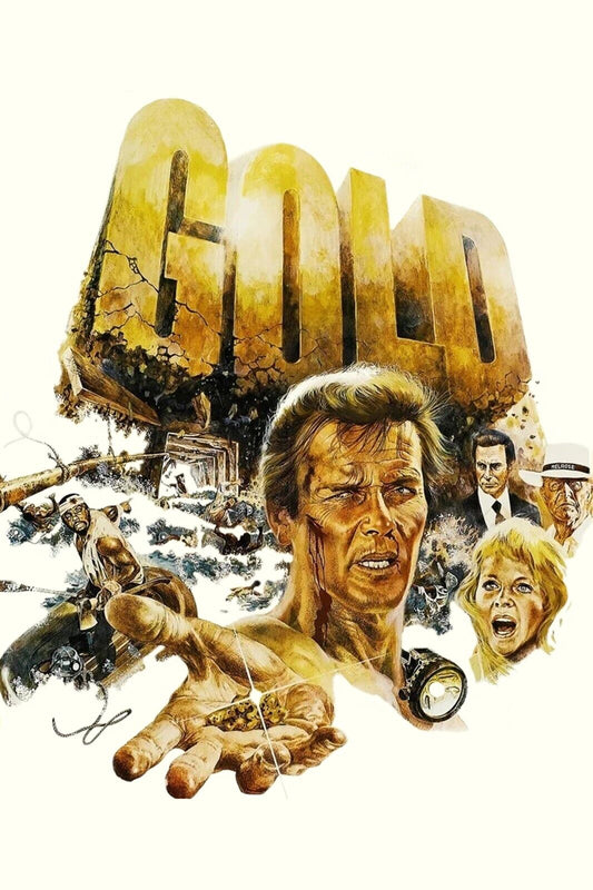 Gold (1974) Movie Poster 24x36 - Classic Roger Moore Adventure Film