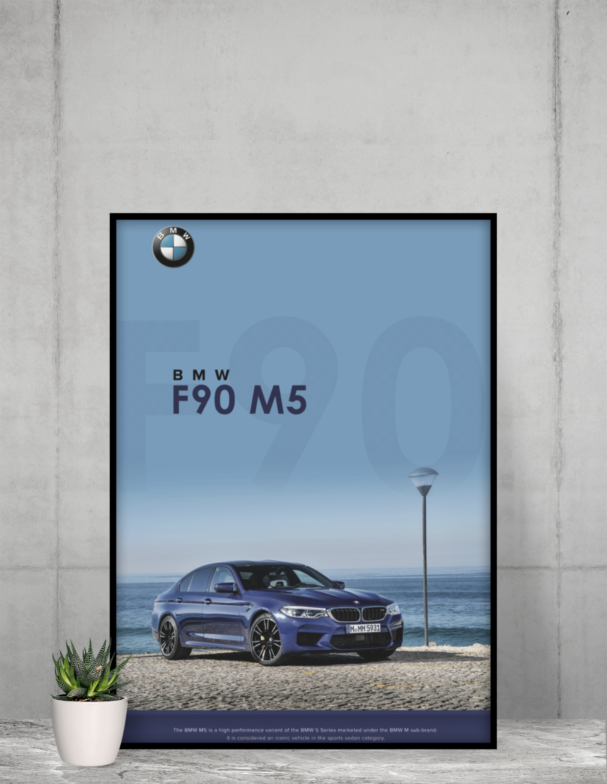 BMW F90 M5 24X36 Poster euro Germany M4 M3 Competition Vorsteiner Circuit Racing