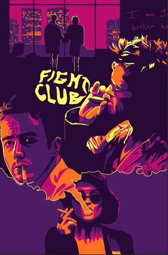 1999 Fight Club Poster 24x36 | Anarchy and Identity | Brad Pitt Edward Norton