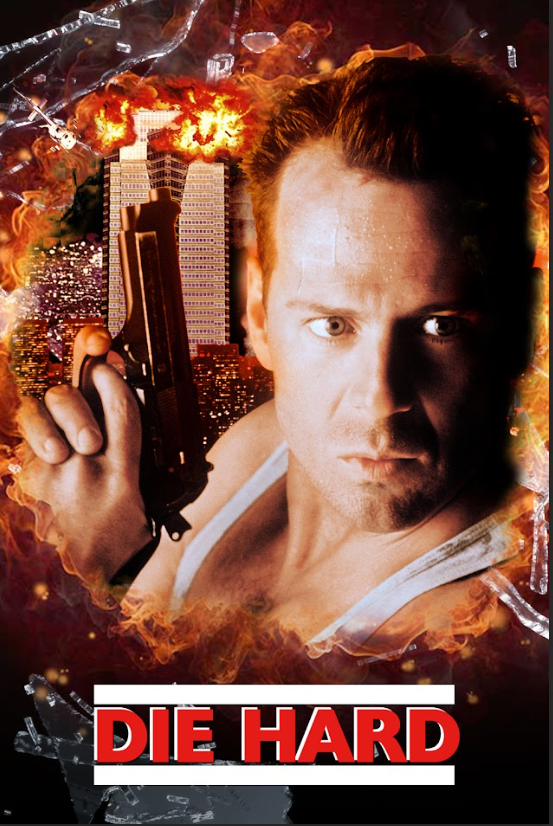 Die Hard (1988) Movie Poster 24x36 Action Classic, Bruce Willis, Holiday