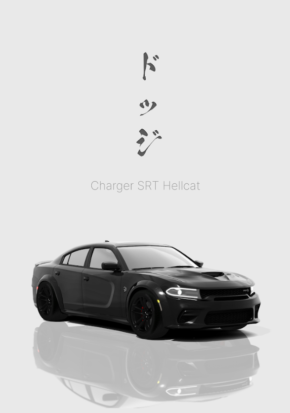 Dodge Charger SRT Hellcat 24x36 Poster - High-Performance Muscle Car Poster