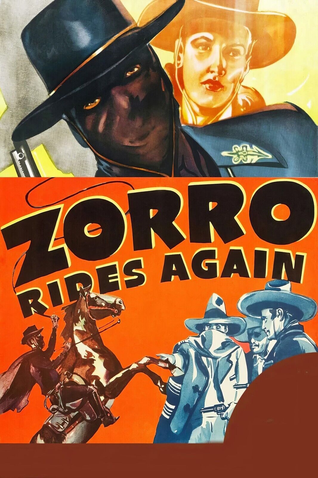 Zorro Rides Again (1937) 24x36 Poster - Classic Western Adventure Poster - PosterFire.com