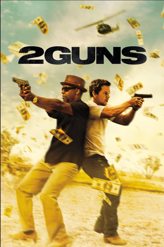 2 Guns (2013) 24x36 Poster - Denzel Washington, Mark Wahlberg, Action Thriller - PosterFire.com