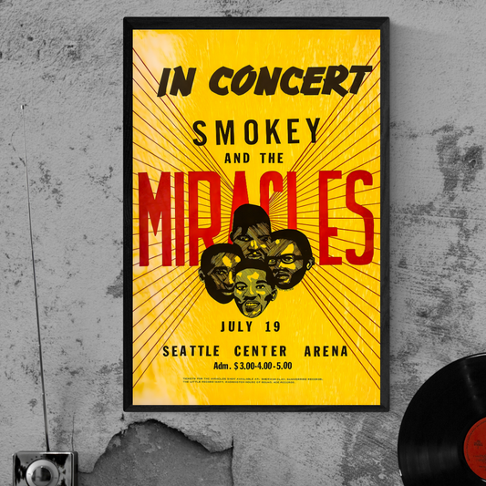 Vintage Smokey Robinson and The Miracles Music Posters - Rare Collectibles