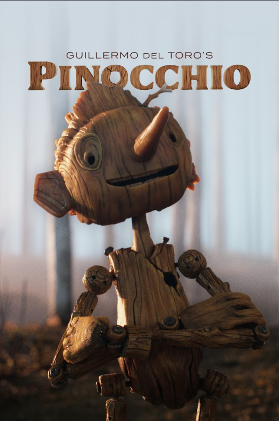 Guillermo del Toro's Pinocchio 2022 Poster 24x36 - Animated Fantasy Dark Fairyta