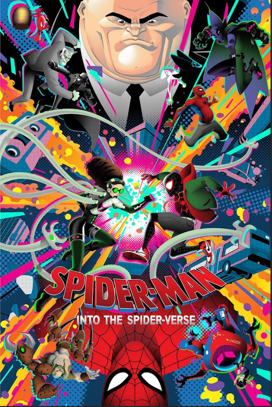 Spider-Man Into the Spider-Verse 2018 Poster 24x36 - Animated Marvel Multiverse