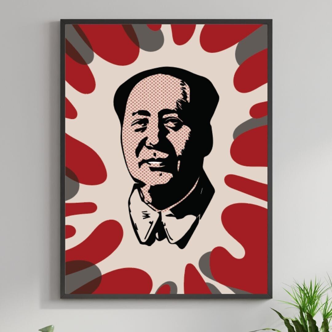 Mao Giclée Art Print Inspired by Andy Warhol 13x17 24x36 Basquiat pop art basel