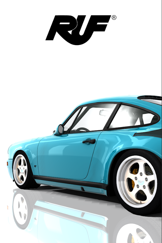 RUF 911 Yellowbird 24x36 Poster - Classic Sports Car - Iconic Porsche Model