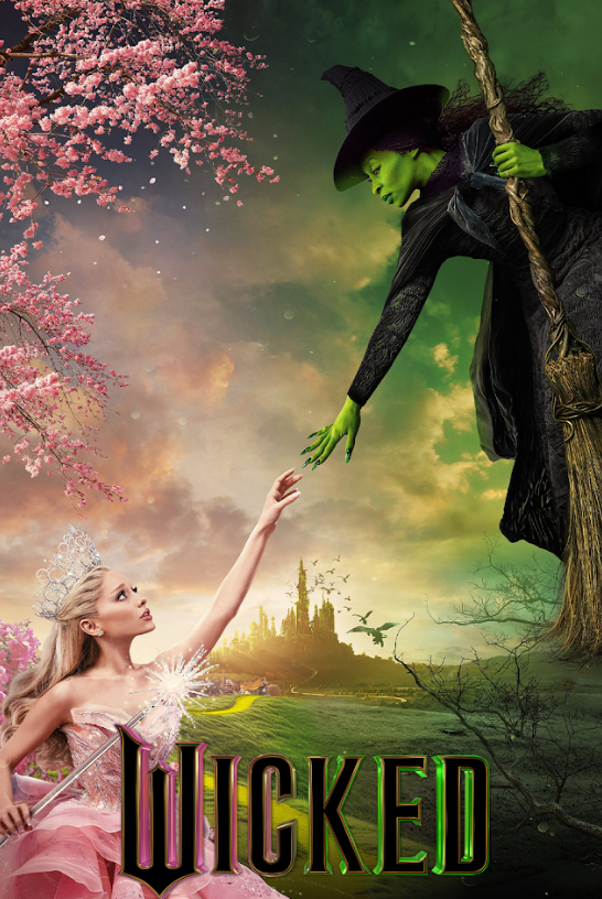 Wicked 2024 Movie Poster 24x36 - Broadway Musical Fantasy Drama Magical Story