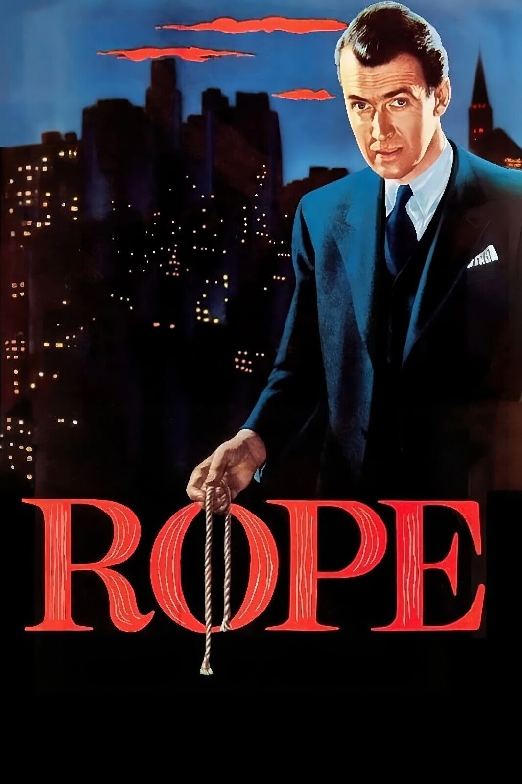 Rope (1948) 24x36 Movie Poster - Alfred Hitchcock Thriller, James Stewart - PosterFire.com