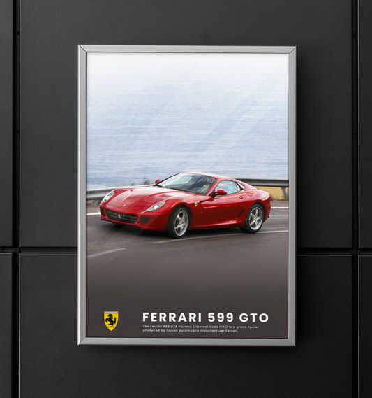 Ferrari 599 car poster 24x36 8k 599 f8 sf90 SPIDER 488 458 if40 f50 599XX EVO R