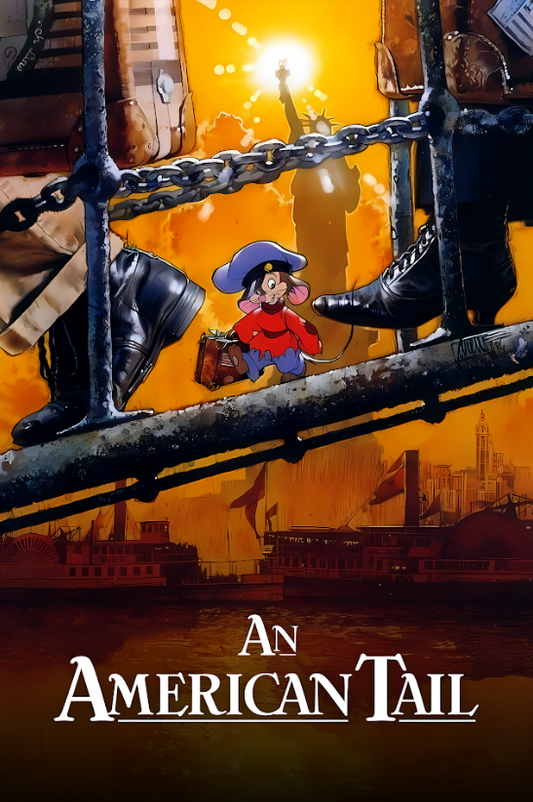 An American Tail (1986) Movie Poster 24x36 Animated Classic, Heartwarming