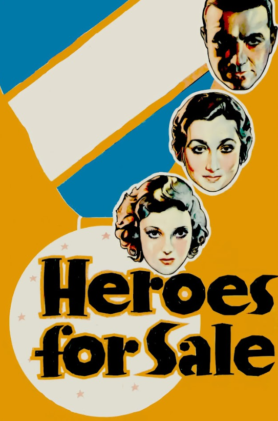 Heroes for Sale 1933 Movie Poster 24x36 Drama Crime Classic Vintage Film