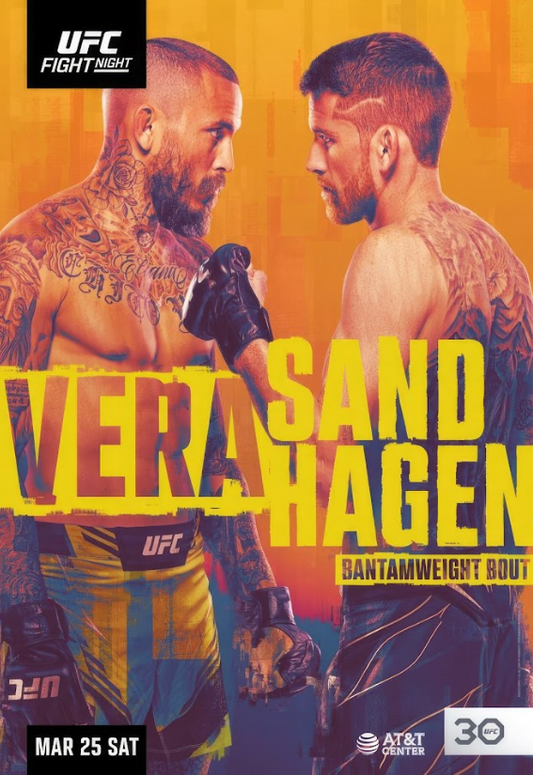 Vera vs Sandhagen Poster 24x36 - Bantamweight Showdown, UFC Title Contender - PosterFire.com