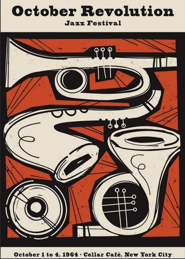 October Revolution Jazz Poster 24x36 - Historic Event, Bold Design, Rare Art - PosterFire.com