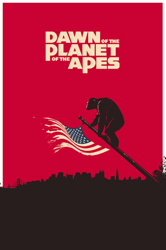 Dawn of the Planet of the Apes (2014) Movie Poster 24x36 Sci-Fi Action, Apes