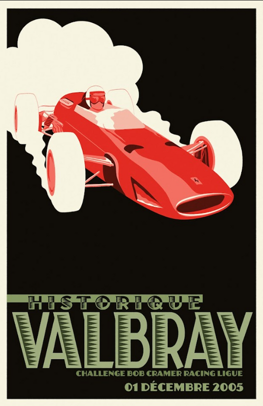 Valbray 2005 Car Racing Poster 24x36 – Modern Motorsport Art, Racing Event Colle