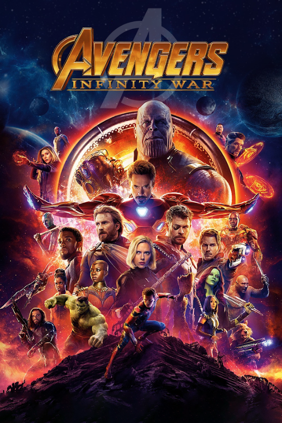 Avengers: Infinity War 2018 Poster 24x36 - Marvel Superheroes Thanos Epic Battle - PosterFire.com