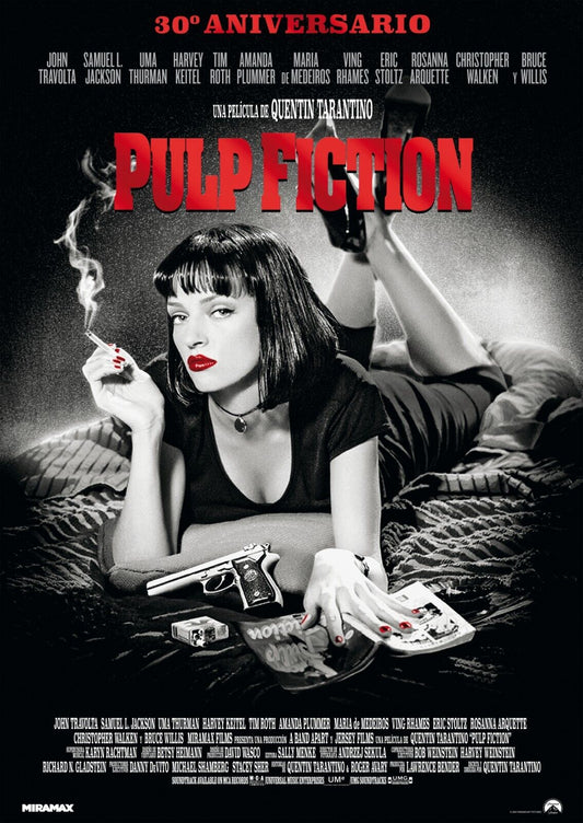 Pulp Fiction Poster 24x36 1995 Tarantino samuel jackson uma thurman travolta