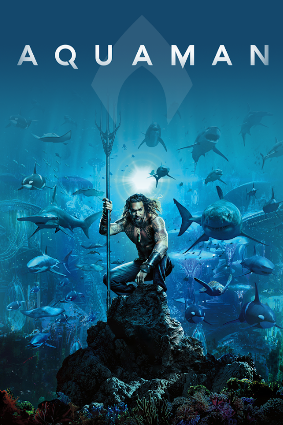 Aquaman 2018 Poster 24x36 - Jason Momoa, DC Superhero, Underwater Action - PosterFire.com