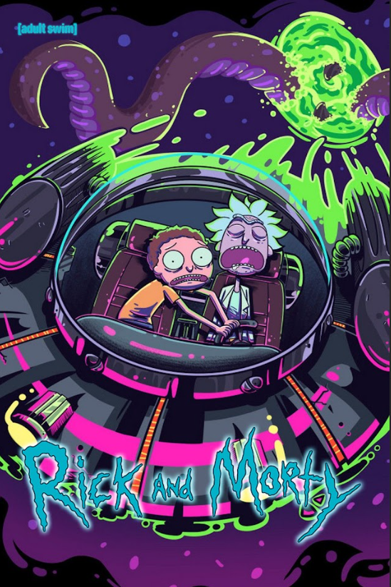 Rick and Morty 2013 Poster 24x36 - Animated Sci-Fi Comedy Quirky Adventures