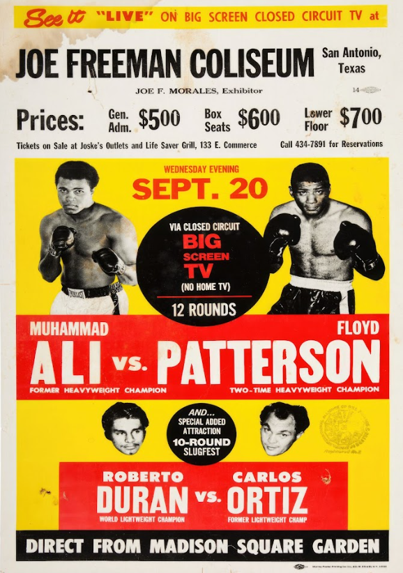 Muhammad Ali vs Floyd Patterson Boxing Poster 24x36 - 1965 Heavyweight Champions - PosterFire.com