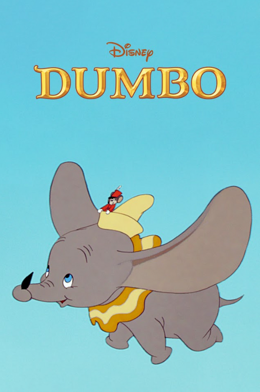 Dumbo (1941) Movie Poster 24x36 Disney Classic, Animated Family Film, Timeless