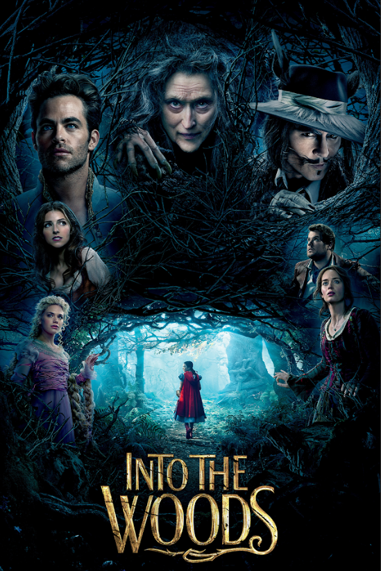 Into the Woods (2014) Poster 24x36 – Musical Fantasy Film, Star-Studded Cast Art - PosterFire.com