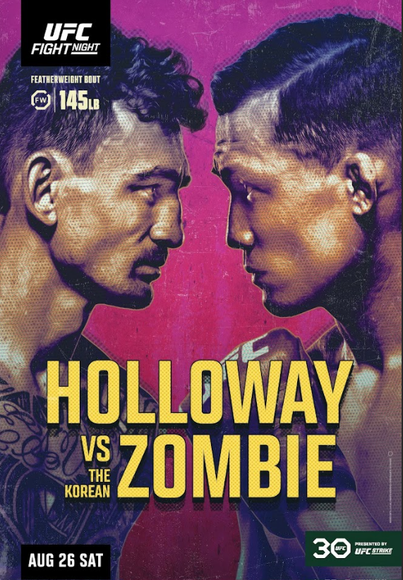 Holloway vs The Korean Zombie Poster 24x36 - Epic Featherweight Showdown, UFC - PosterFire.com