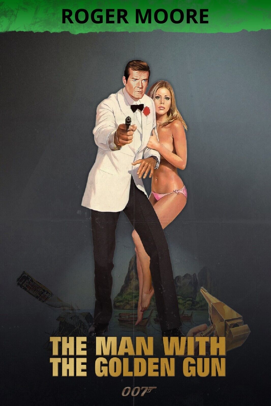 The Man with the Golden Gun 1974 Movie Poster 24x36 Roger Moore James Bond - PosterFire.com