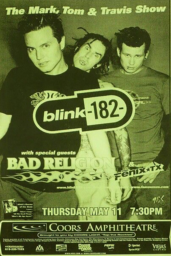 Blink 182 24x36 Poster Rock Band Vintage Concert Artwork Iconic - PosterFire.com