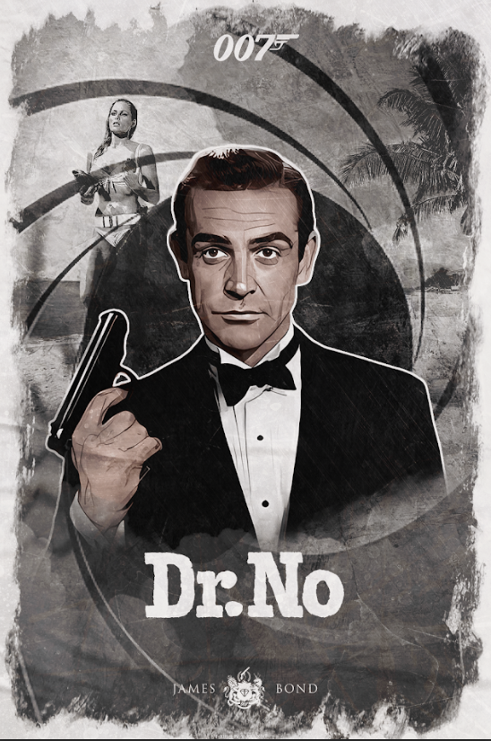 Dr. No (1962) 24x36 Poster Sean Connery James Bond Classic Spy Adventure Retro - PosterFire.com